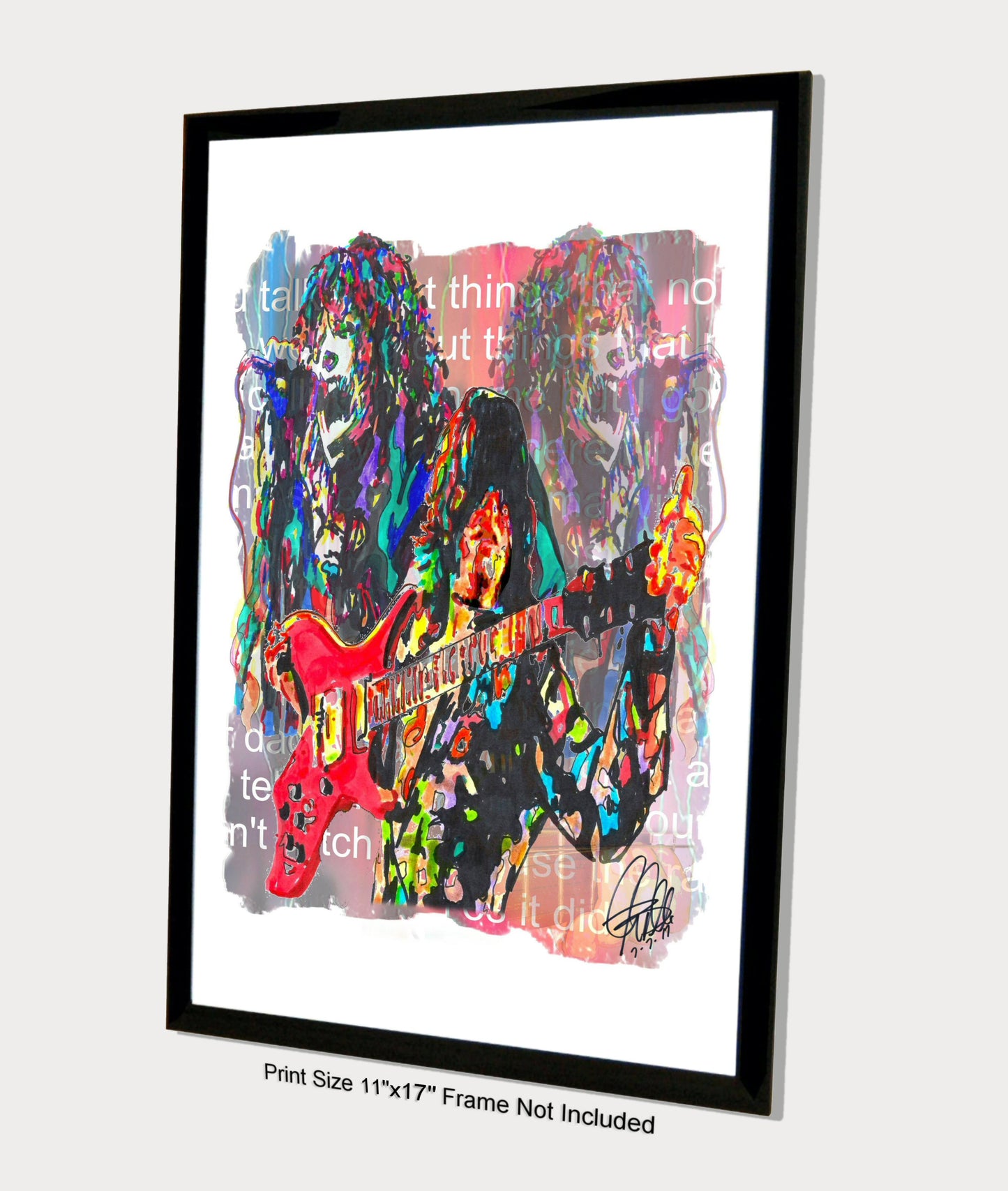 Aerosmith Steven Tyler Joe Perry Guitar Rock Music Poster Print Wall Art 11x17