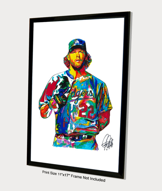 Clayton Kershaw Los Angeles Dodgers Baseball Sports Poster Print Wall Art 11x17