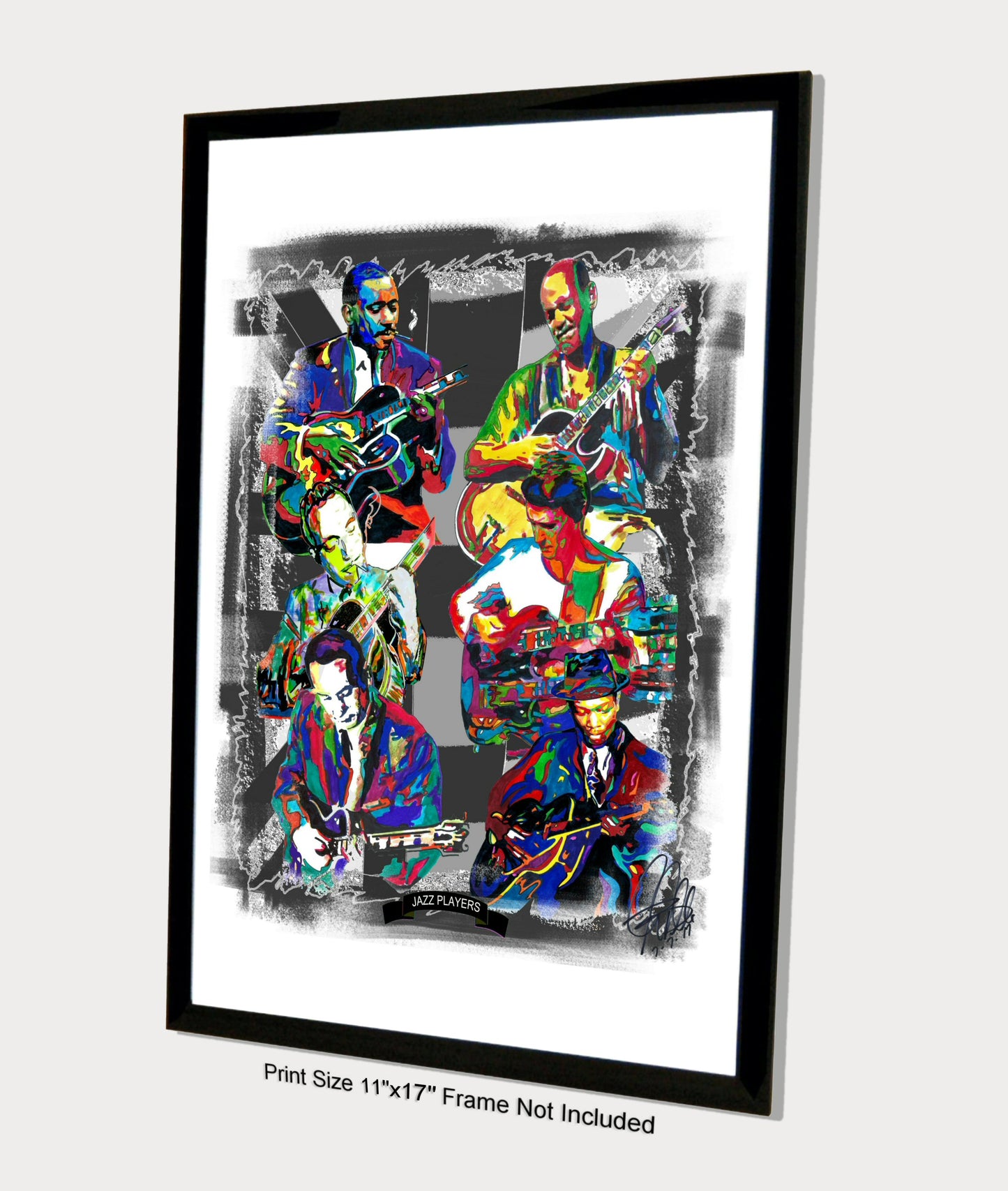 Jazz Guitar Players Music Poster Print Wall Art 11x17