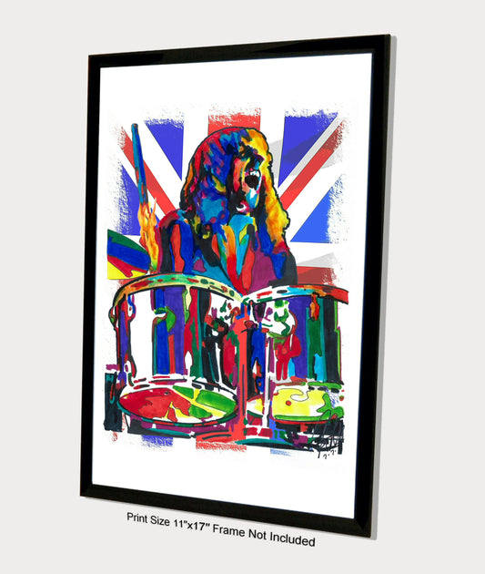 Alan White Yes Drums Progressive Rock Music Poster Print Wall Art 11x17