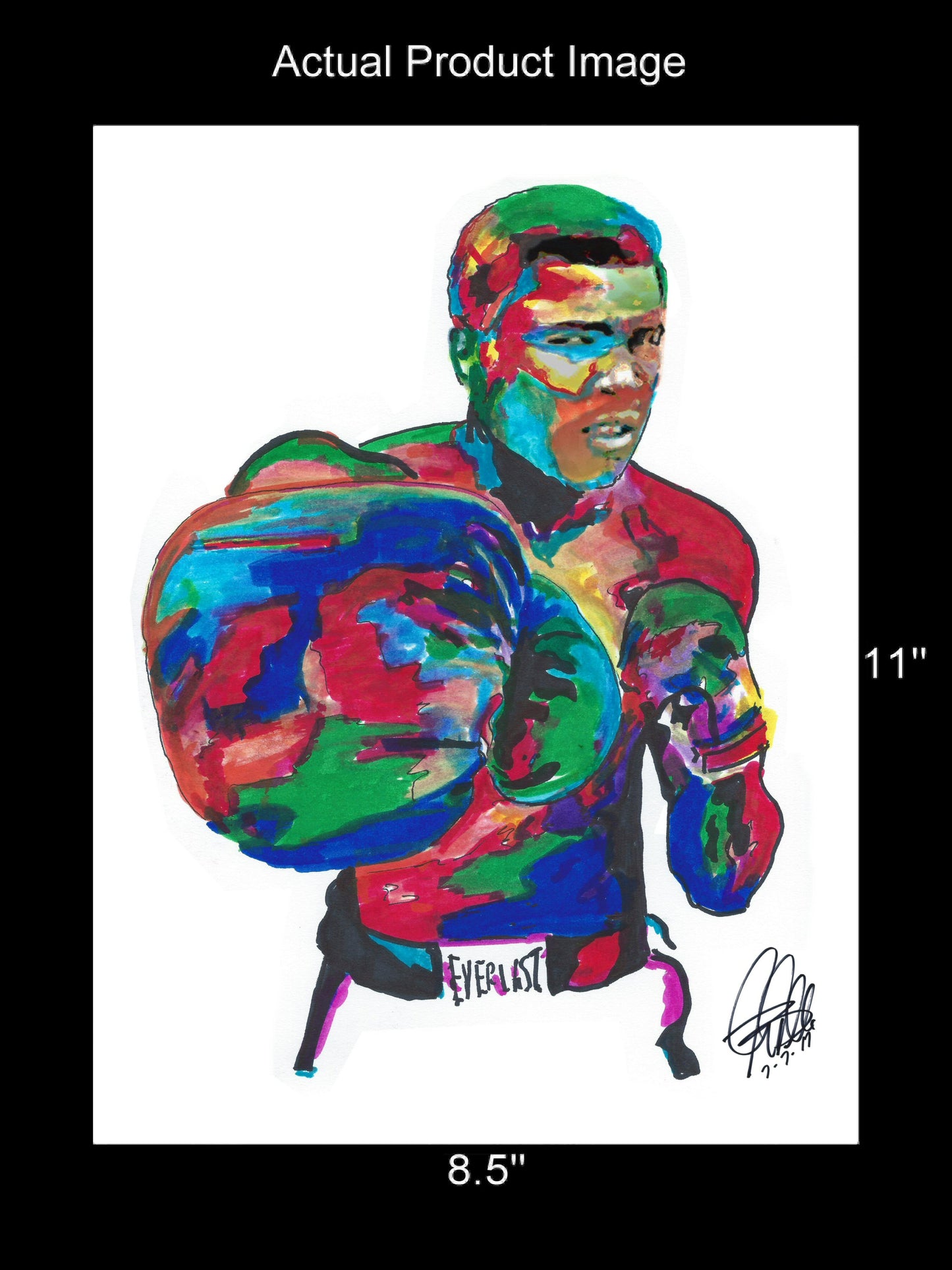 Muhammad Ali Sports Boxing Poster Print Wall Art 8.5x11