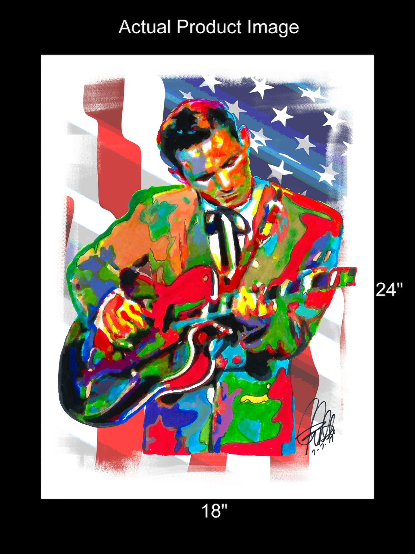 Chet Atkins Guitar Country Music Poster Print Wall Art 18x24