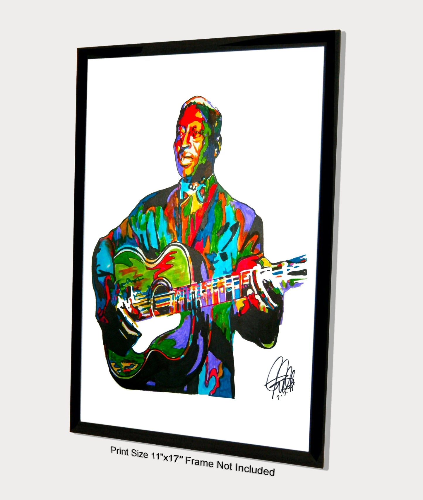 Lead Belly Guitar Singer Delta Blues Music Poster Print Wall Art 11x17