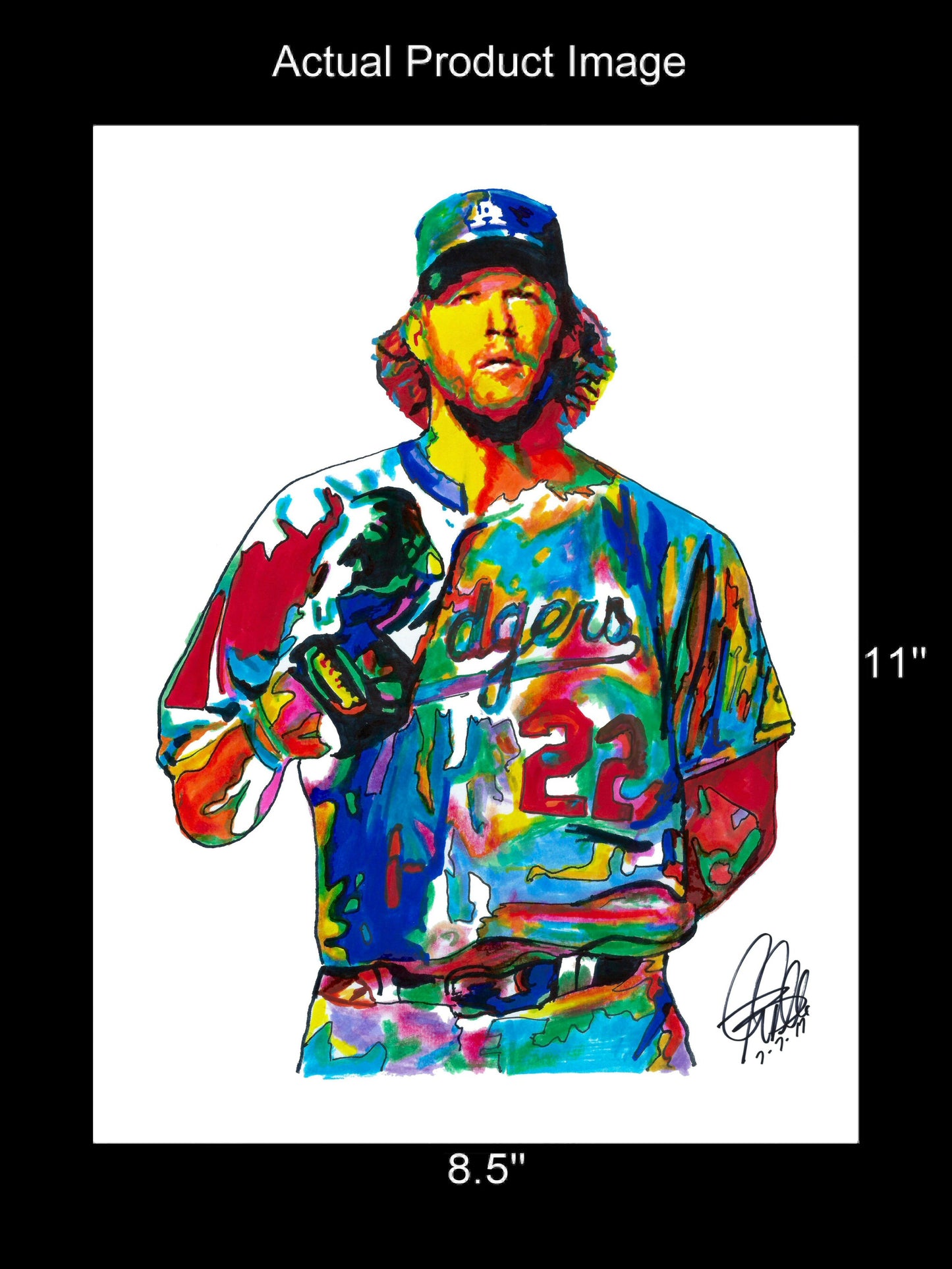 Clayton Kershaw Los Angeles Dodgers Baseball Sports Poster Print Wall Art 18x24