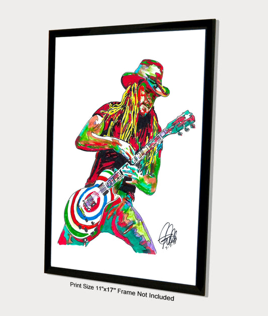 Zakk Wylde Black Label Society Ozzy Guitar Rock Music Poster Print Art 11x17