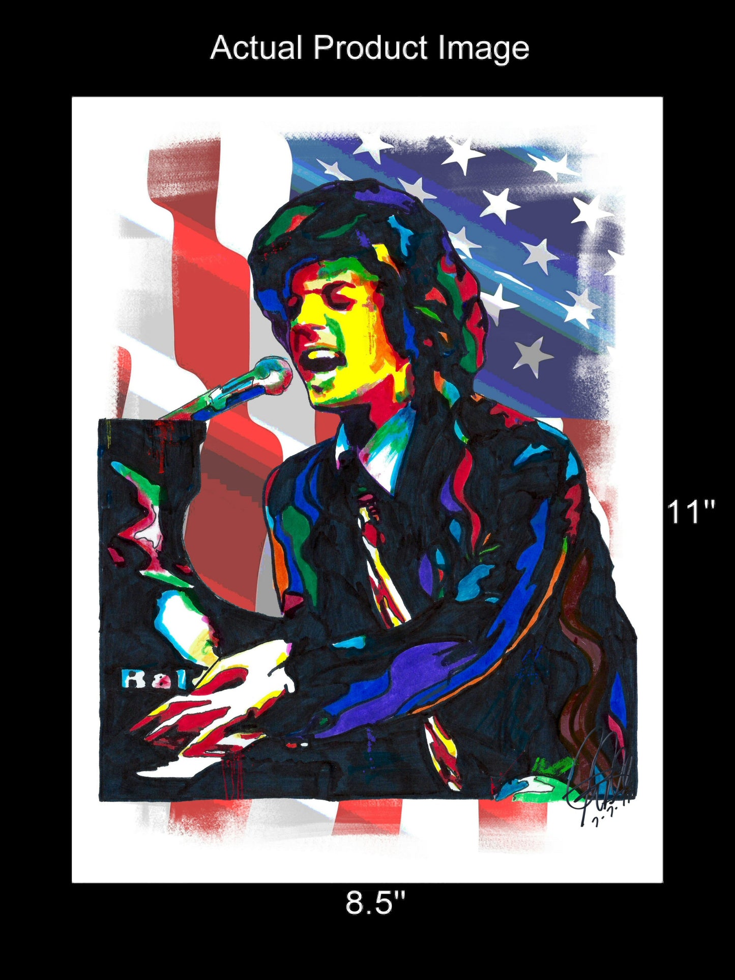 Billy Joel Piano Piano Pop Rock Music Poster Print Wall Art 8.5x11