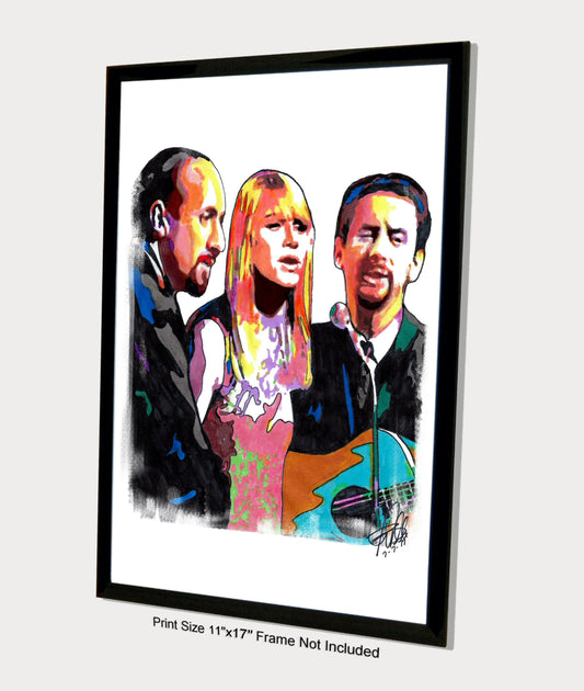 Peter Paul and Mary Folk Music Poster Print Wall Art 11x17