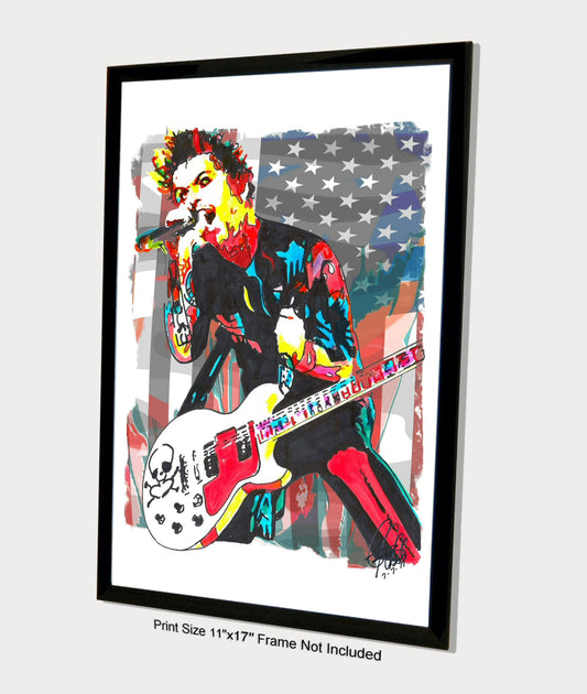 Billie Joe Armstrong Green Day Punk Rock Music Poster Print Wall Art 11x17