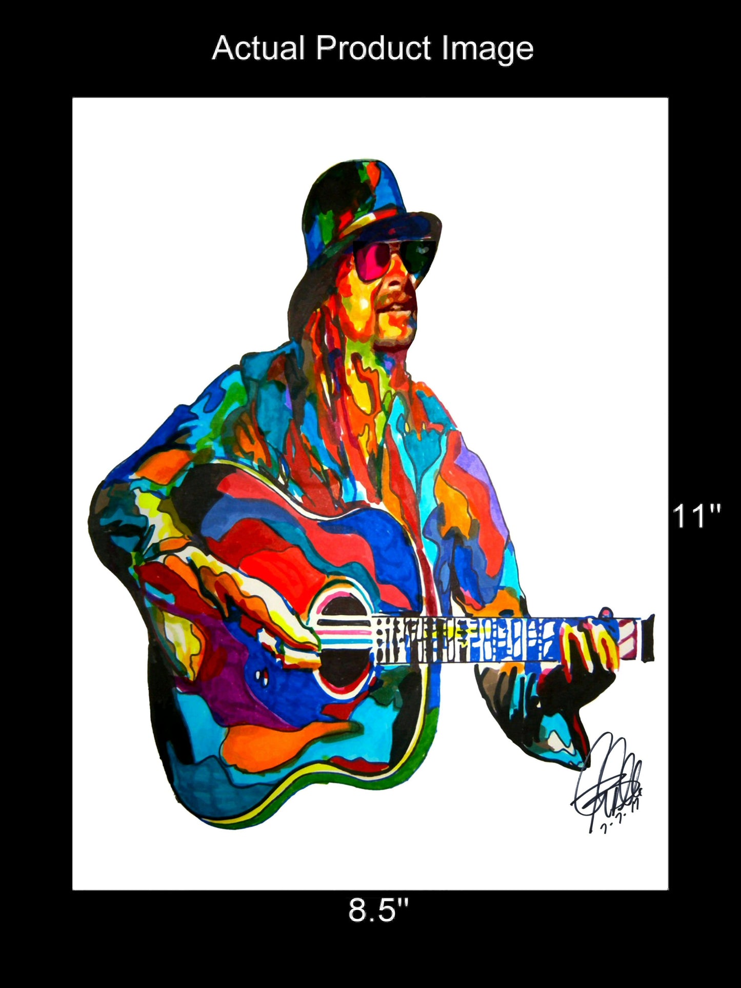 Kid Rock Singer Guitar Rap Rock Music Poster Print Tribute Wall Art 8.5x11