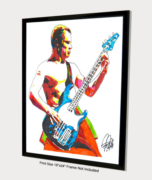 Flea Red Hot Chili Peppers Bass Guitar Funk Rock Music Poster Print Art 18x24