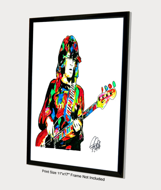 John Paul Jones Led Zeppelin Bass Rock Music Poster Print Wall Art 11x17