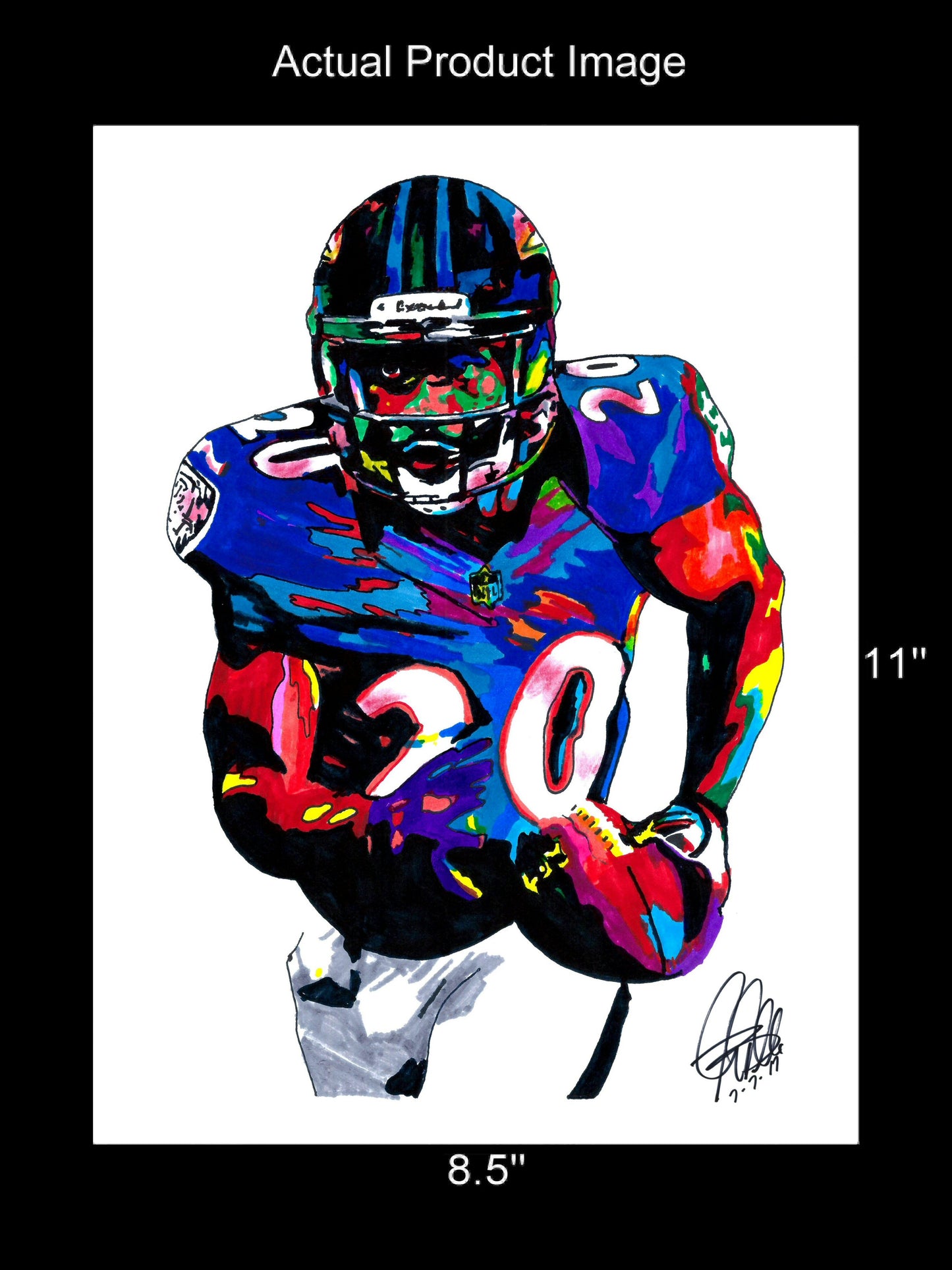 Ed Reed Baltimore Ravens Safety Football Sports Poster Print Wall Art 8.5x11