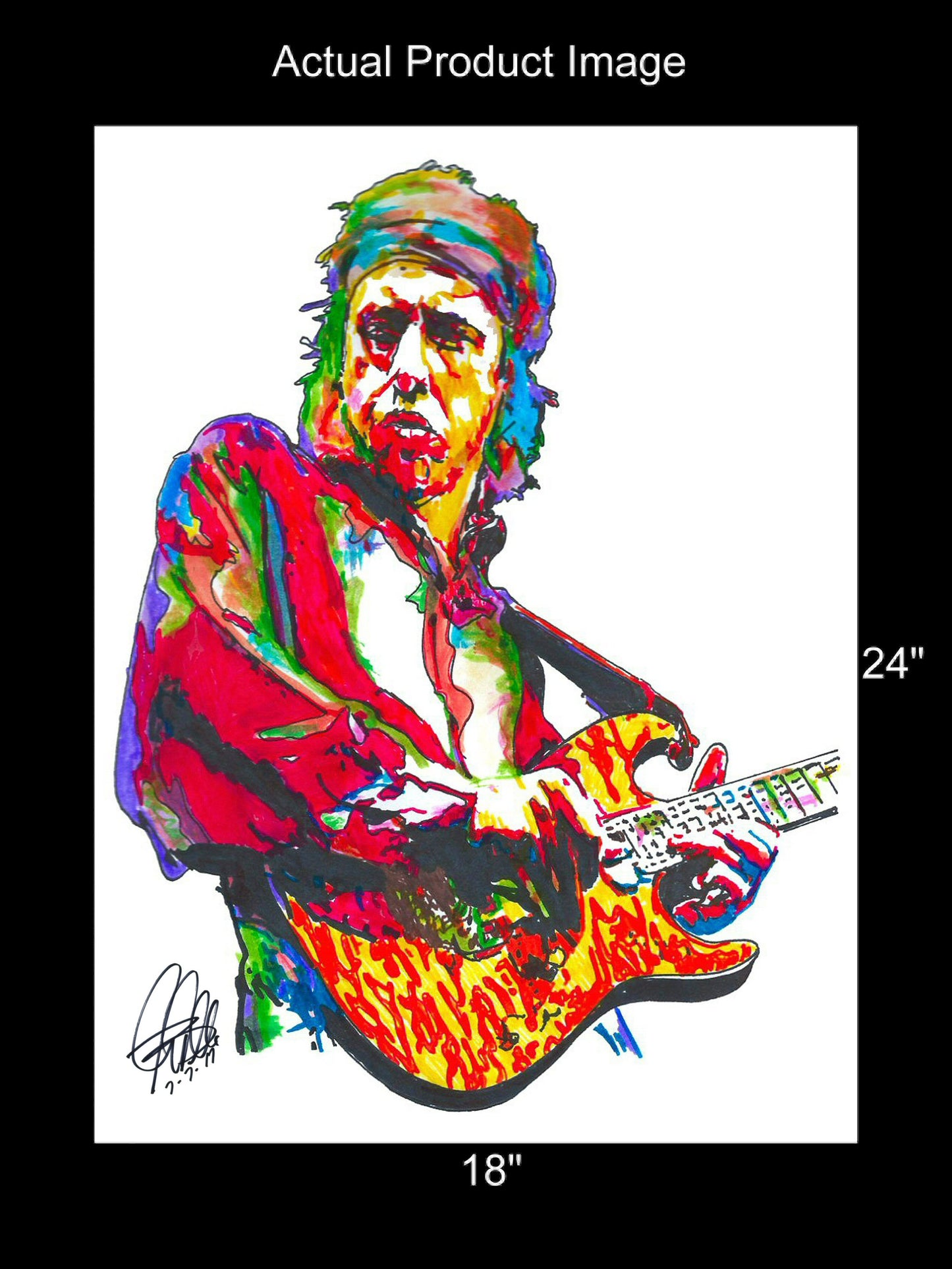 Mark Knopfler Dire Straits Singer Guitar Rock Music Poster Print Wall Art 18x24