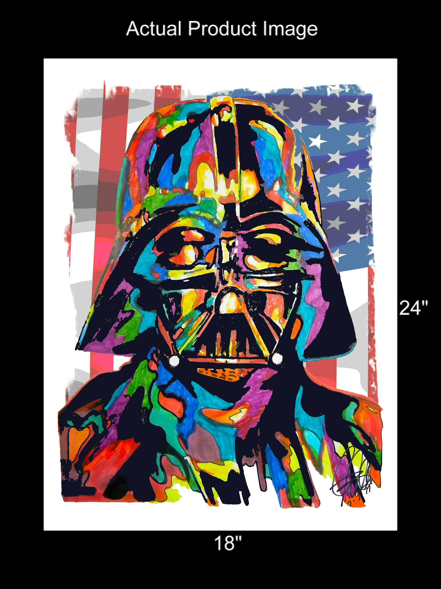 Darth Vader Star Wars Film Print Poster Wall Art 18x24