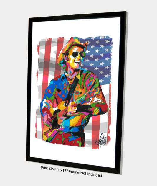 Jerry Reed Guitar Country Rock Music Poster Print Wall Art 11x17