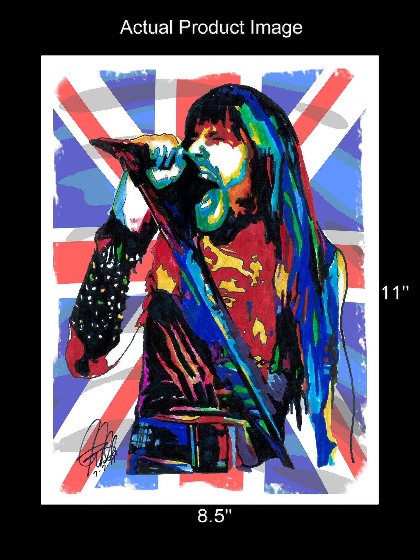 Bruce Dickinson Iron Maiden Singer Rock Music Poster Print Wall Art 8.5x11