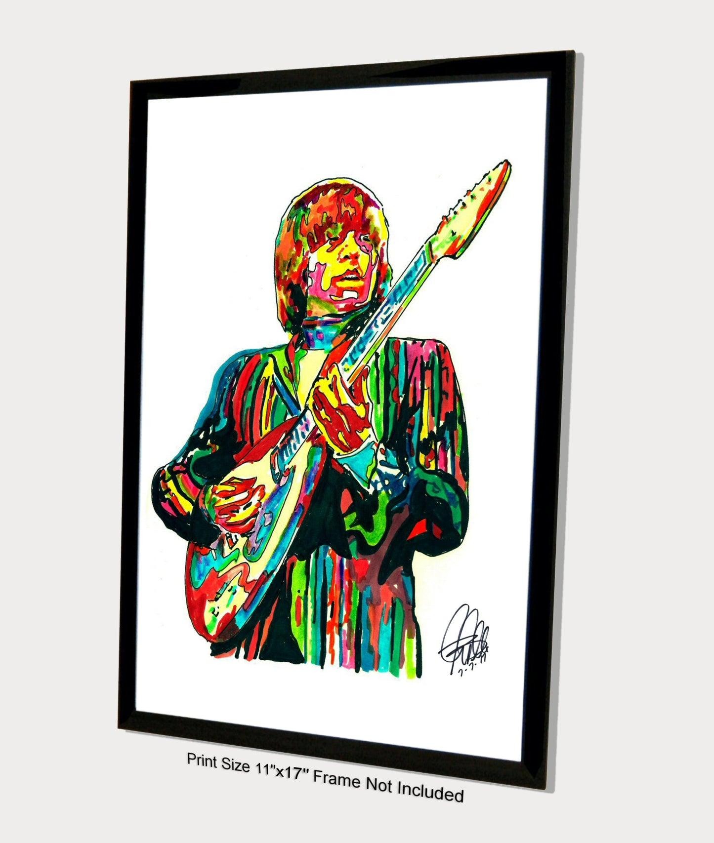 Brian Jones Guitar Hard Rock Music Poster Print Wall Art 11x17