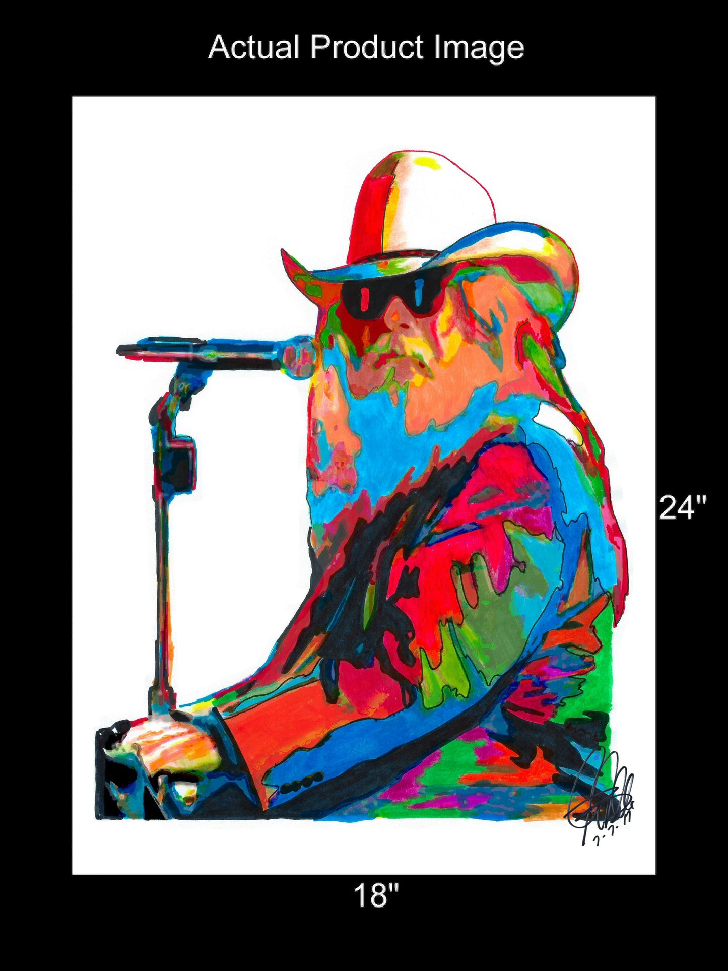 Leon Russell Southern Rock Singer Piano Music Poster Print Wall Art 18x24