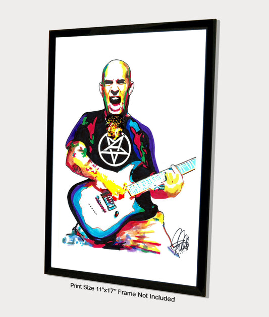 Scott Ian Anthrax Guitar Thrash Metal Music Print Poster Wall 11x17