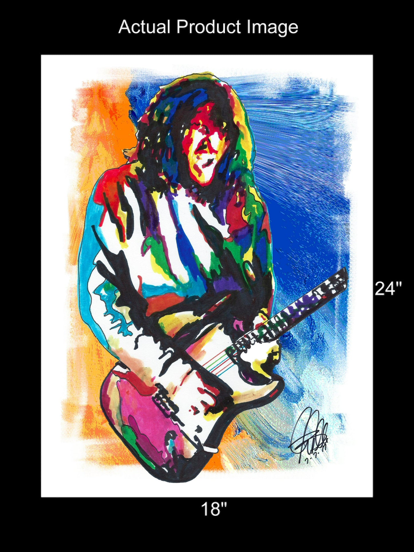 John Frusciante Red Hot Chili Peppers Guitar Music Poster Print Wall Art 18x24