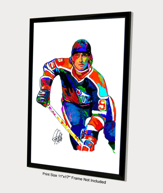 Wayne Gretzky Edmonton Oilers Ice Hockey Sports Print Poster Wall Art 11x17