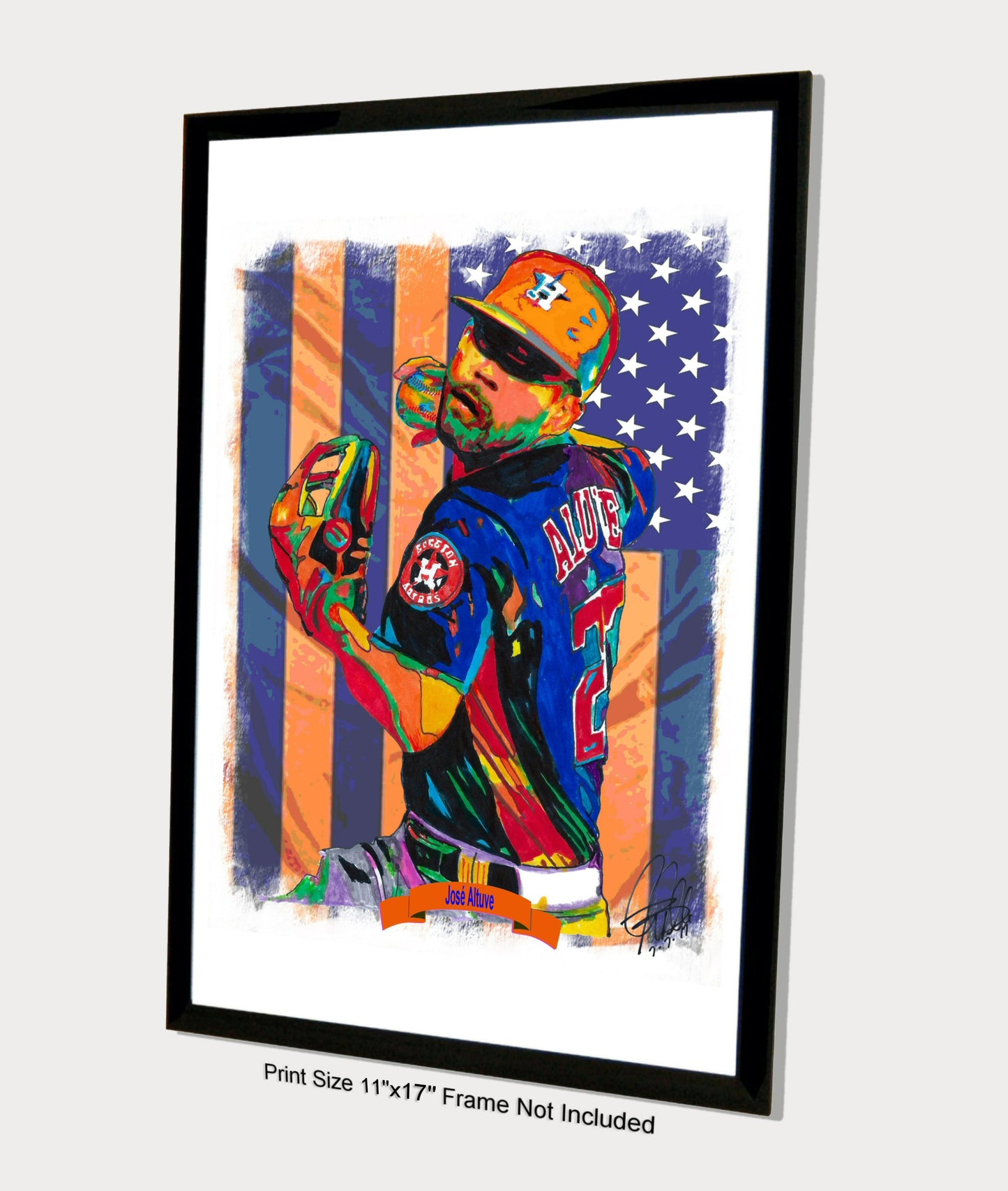 Jose Altuve Houston Astros Baseball Sports Poster Print Wall Art 11x17