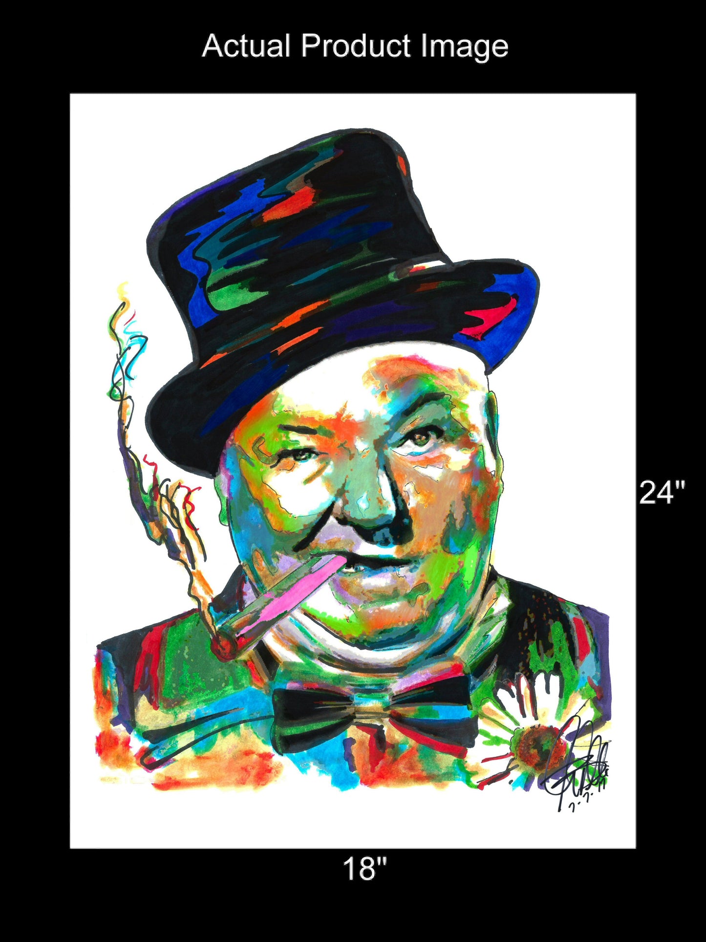 WC Fields American Comedian Actor Celebrities Poster Print Wall Art 18x24