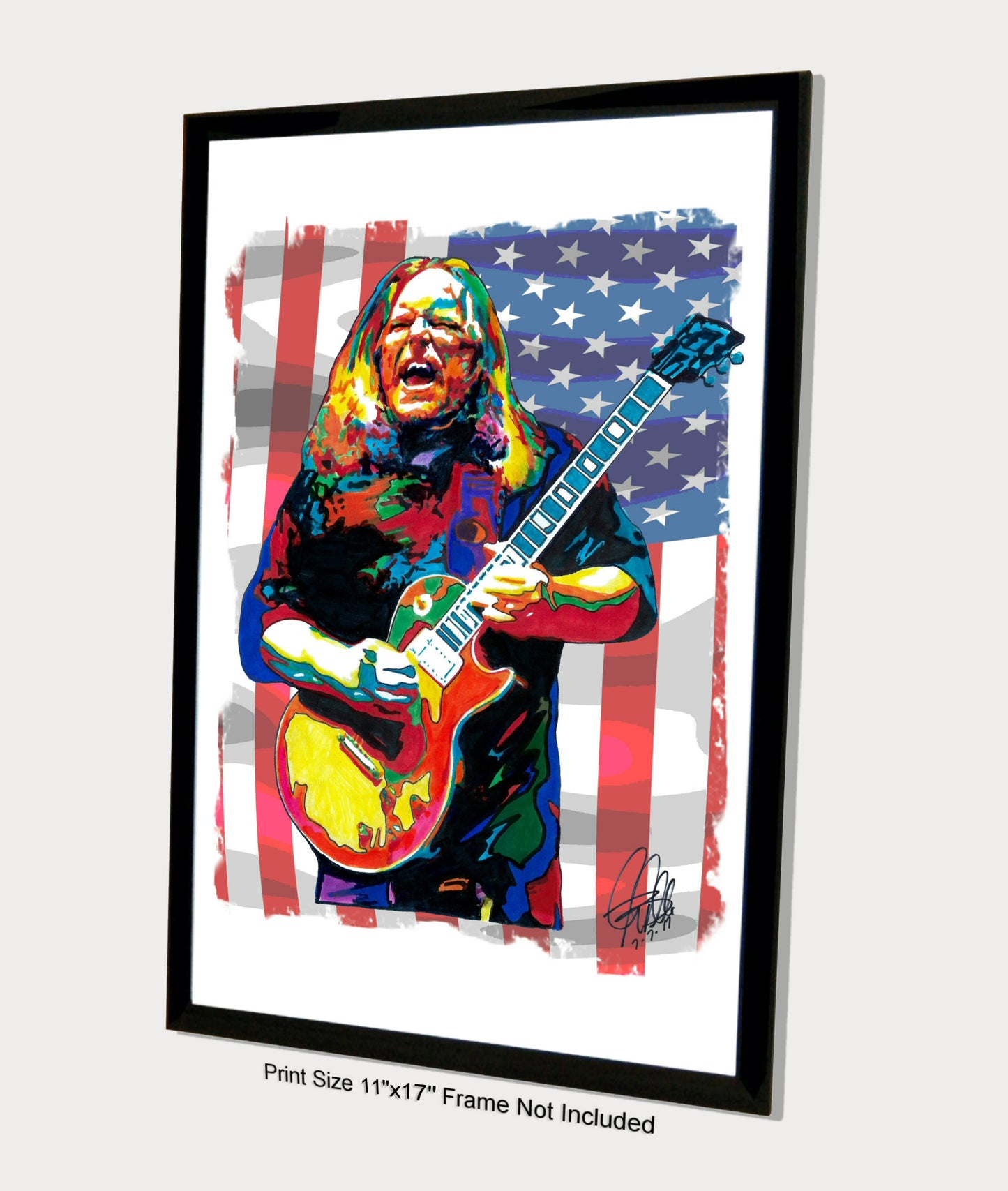 Warren Haynes Allman Brothers Guitar Rock Music Poster Print Wall Art 11x17