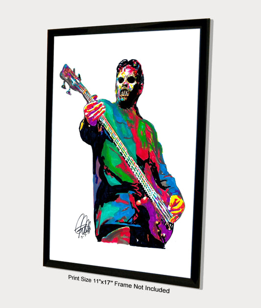 Paul Gray Slipknot Bass Heavy Metal Rock Music Poster Print Wall Art 11x17
