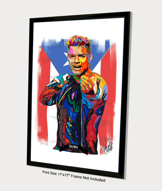 Ricky Martin Singer Actor Latin Music Poster Print Wall Art 11x17