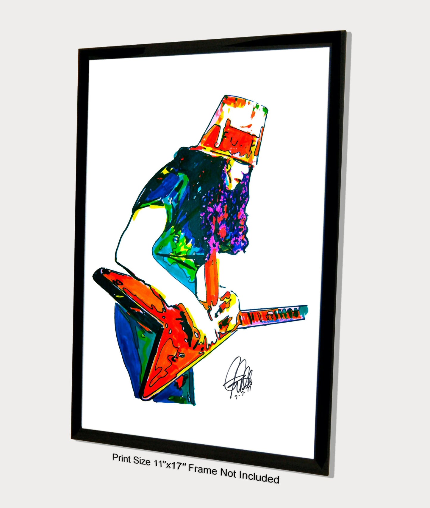 Buckethead Guitar Metal Rock Music Poster Print Wall Art 11x17