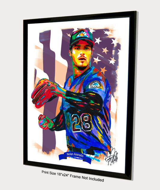 Nolan Arenado Colorado Rockies Baseball Sports Poster Print Wall Art 18x24