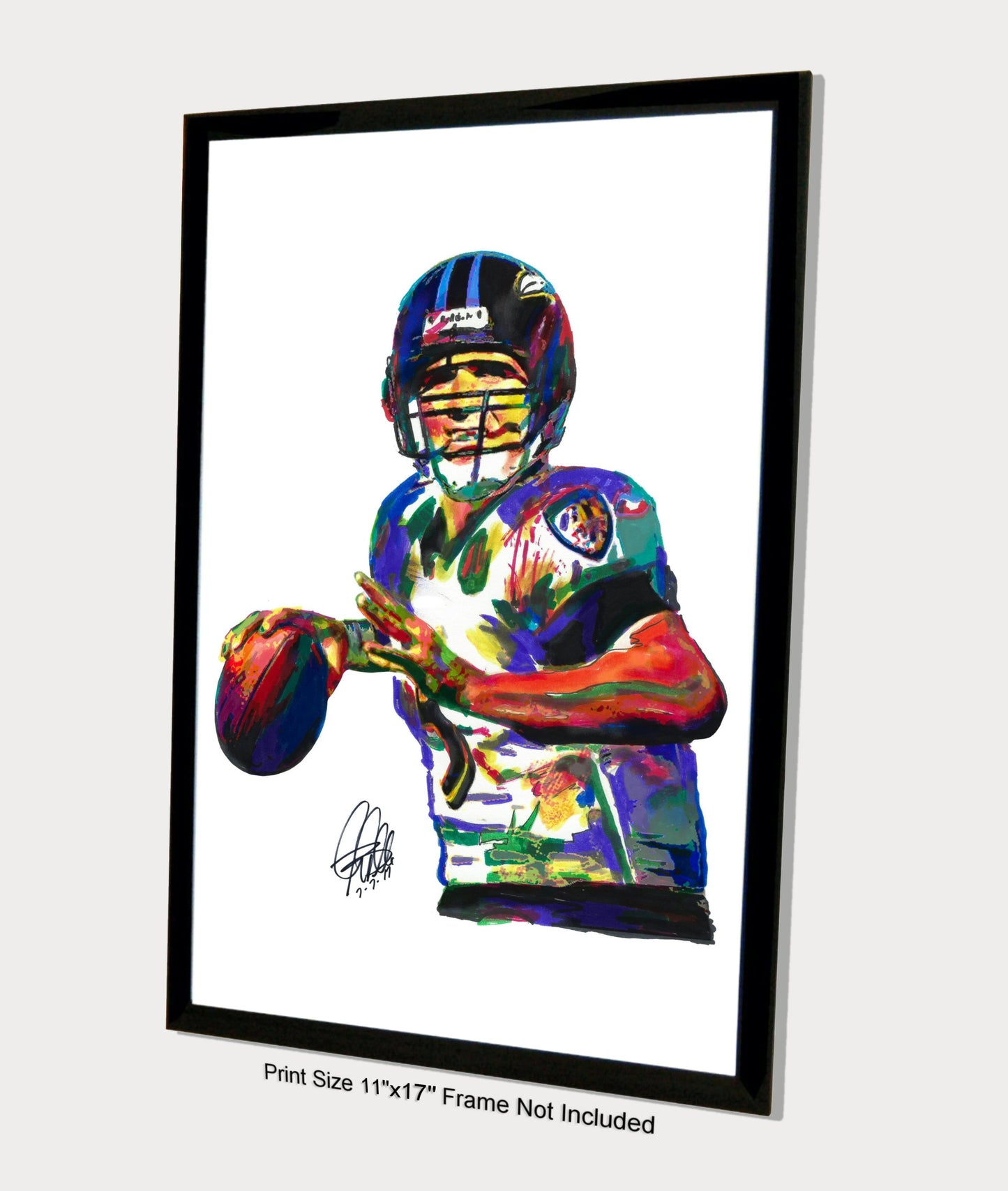 Joe Flacco Baltimore Ravens QB Football Sports Poster Print Wall Art 11x17