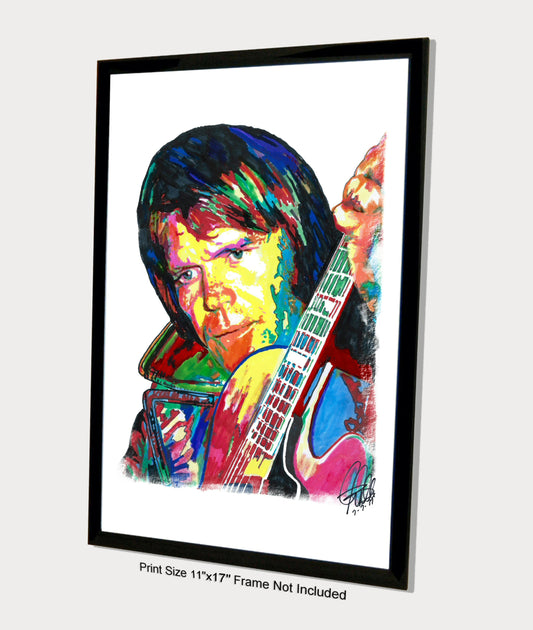 Glen Campbell Singer Guitar Country Pop Music Poster Print Wall Art 11x17