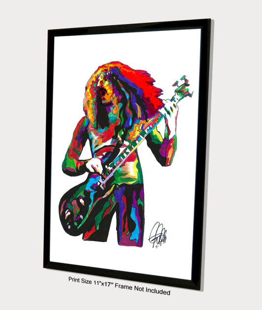 Geezer Butler Black Sabbath Bass Heavy Metal Music Print Poster Wall Art 11x17