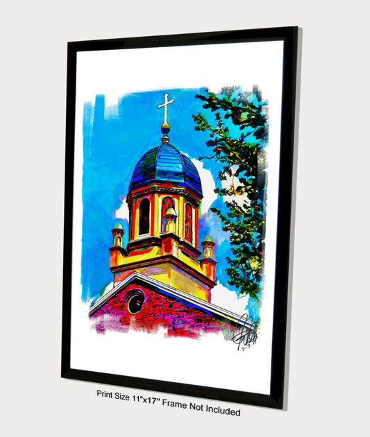 Ohio University Dome Print Poster Wall Art 11x17