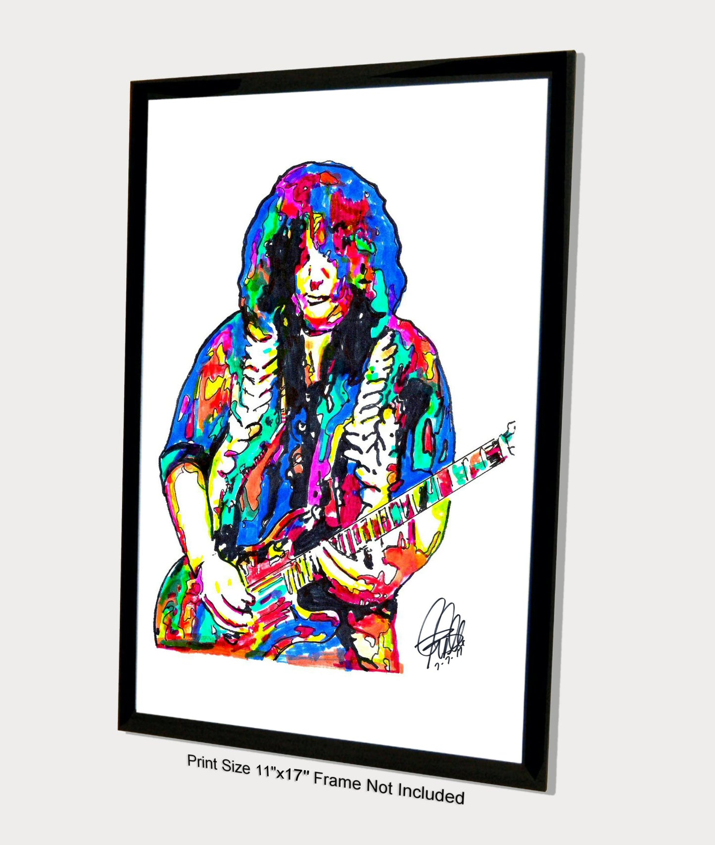 Lesley West Guitar Rock Music Poster Print Wall Art 11x17