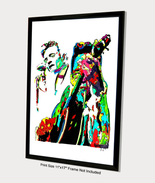 Johnny Cash Singer Guitar Country Music Poster Print Wall Art 11x17