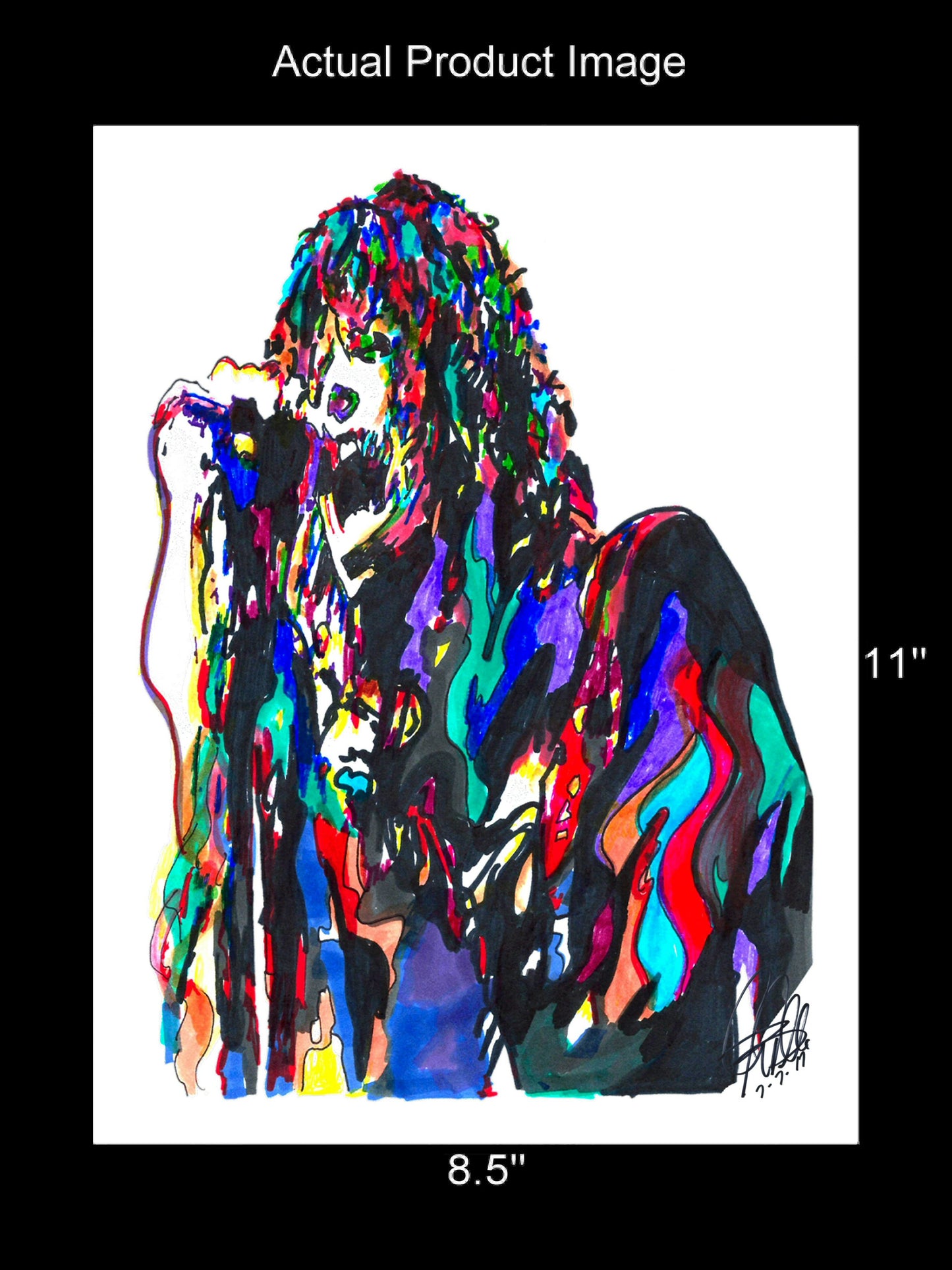 Steven Tyler Aerosmith Singer Hard Rock Music Print Poster Wall Art 8.5x11