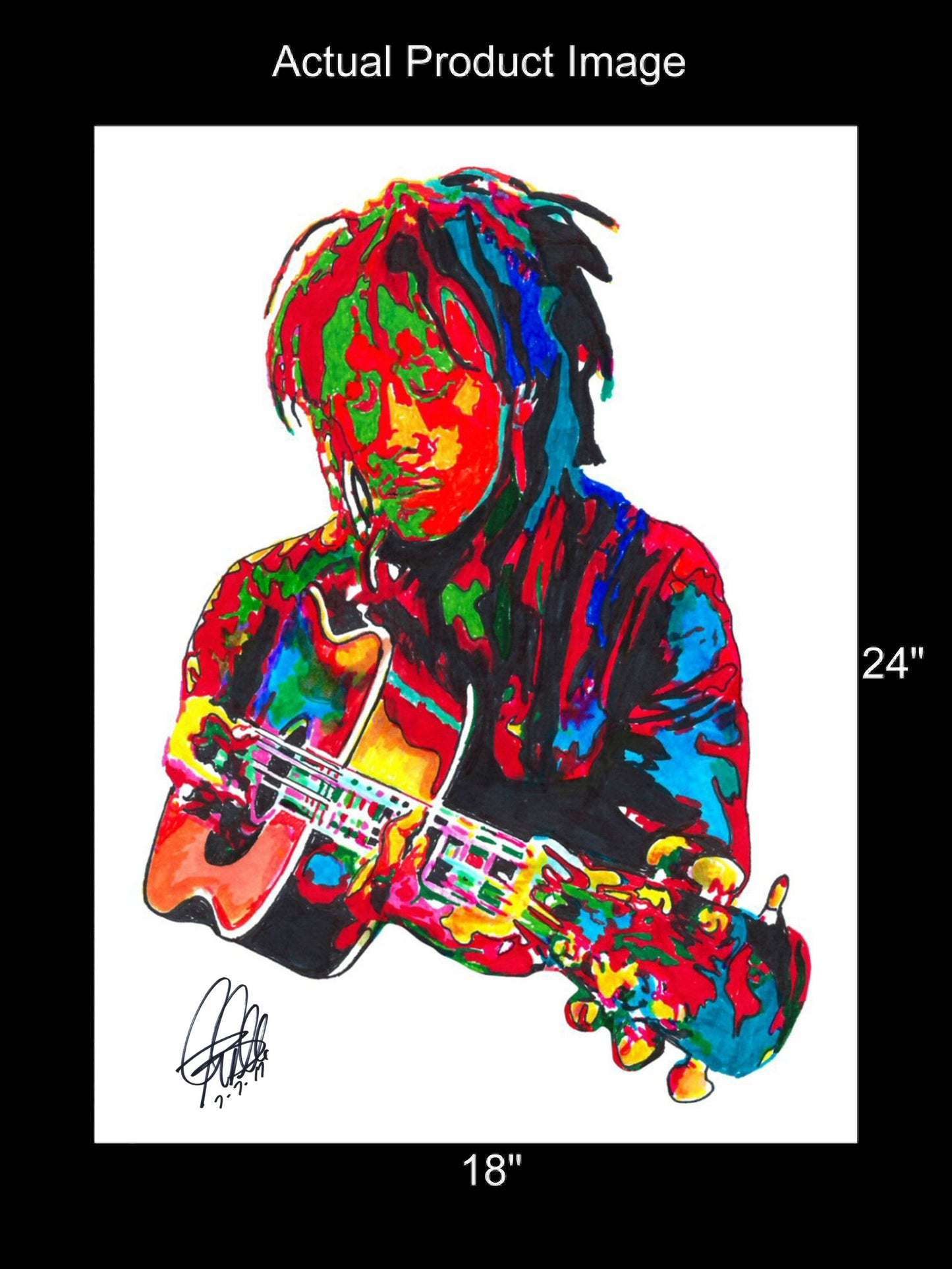 Bob Marley The Wailers Guitar Ska Music Poster Print Wall Art 18x24