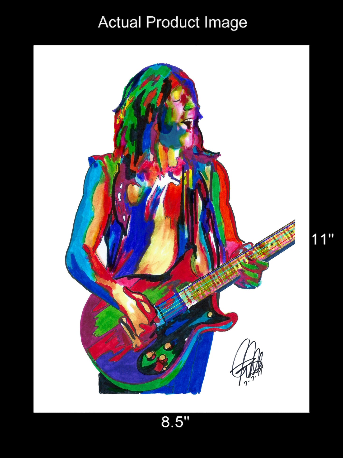 Pat Travers Guitar Rock Music Poster Print Wall Art 8.5x11