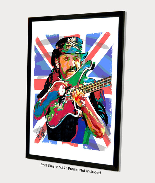 Lemmy Motorhead Bass Guitar Metal Rock Music Poster Print Wall Art 11x17