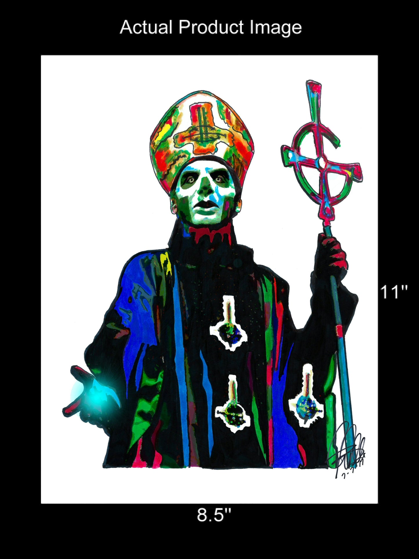 Papa Emeritus III Ghost Metal Rock Music Print Poster Wall Art 8.5x11