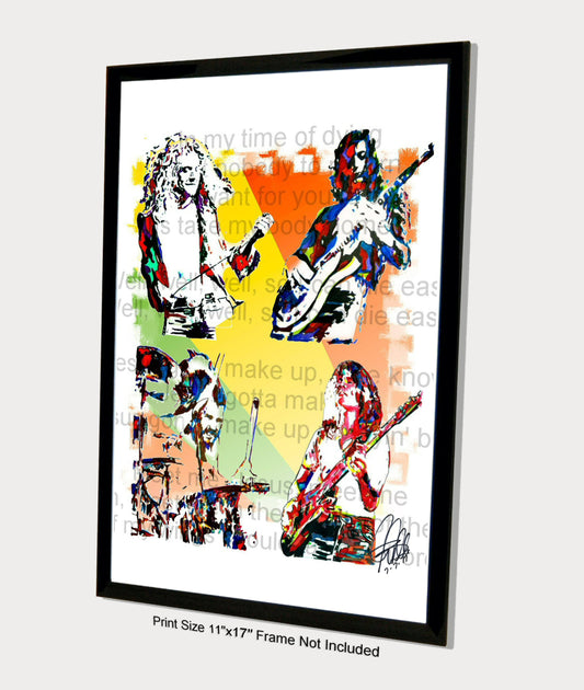 Led Zeppelin Bonham Jones Page Plant Rock Music Poster Print 11x17