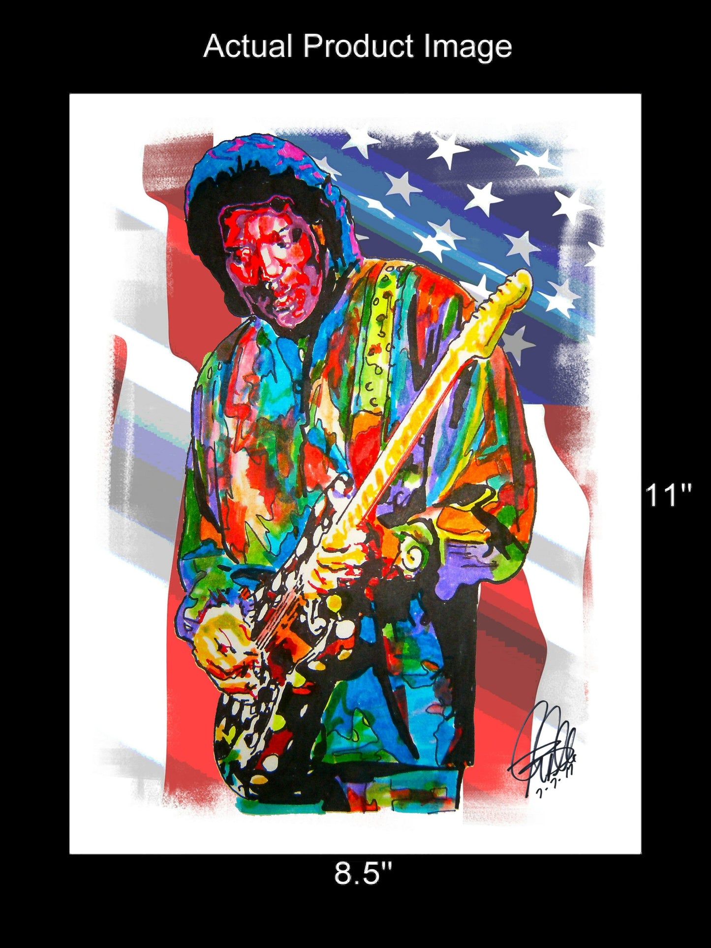 Buddy Guy Singer Guitar Blues Music Poster Print Wall Art 8.5x11