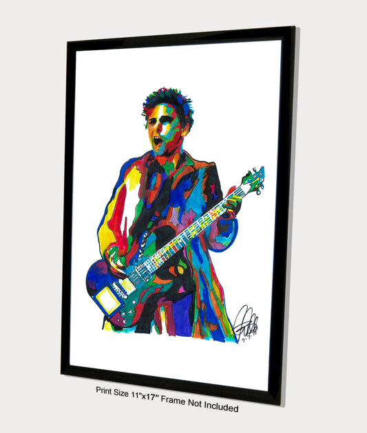 Matt Bellamy Muse Singer Guitar Hard Rock Music Poster Print Wall Art 11x17