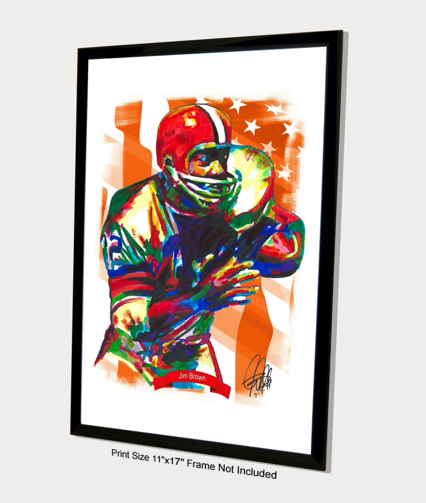 Jim Brown Cleveland Browns Fullback Football Sports Poster Print Wall Art 11x17