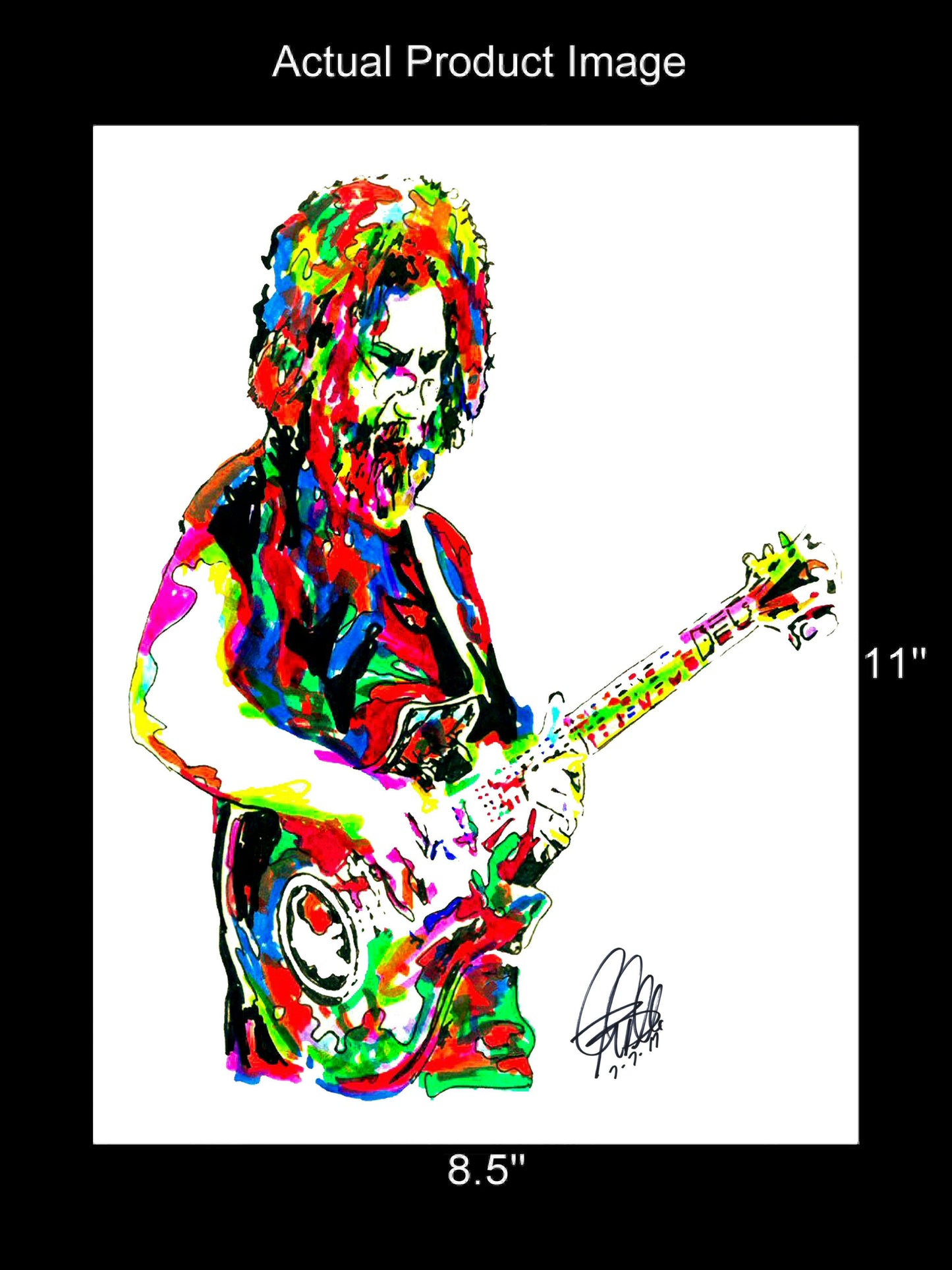 Jerry Garcia Grateful Dead Guitar Music Poster Print Wall Art 8.5x11