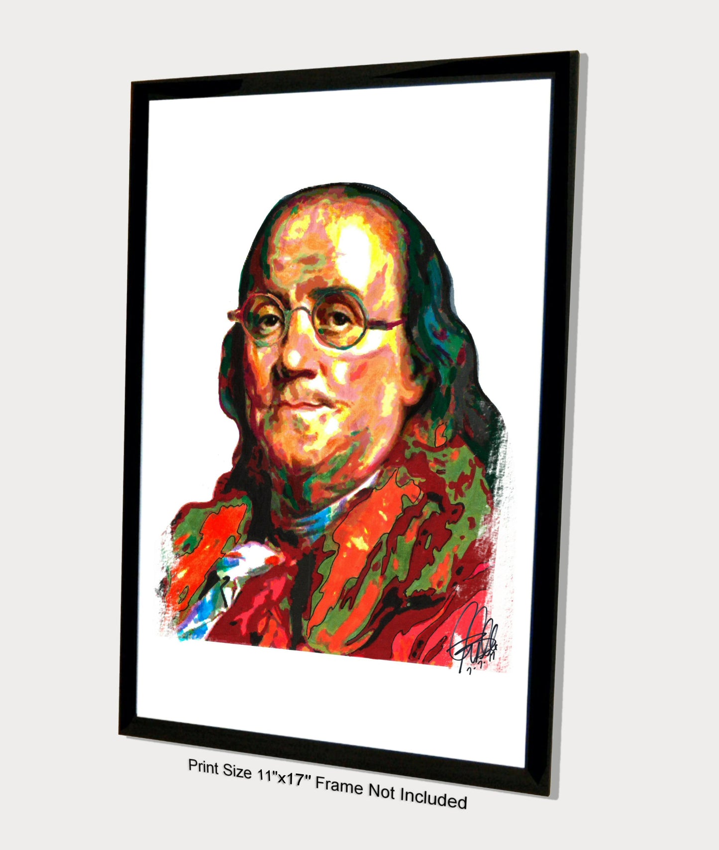 Benjamin Franklin Founding Fathers USA Politics Poster Print Wall Art 11x17