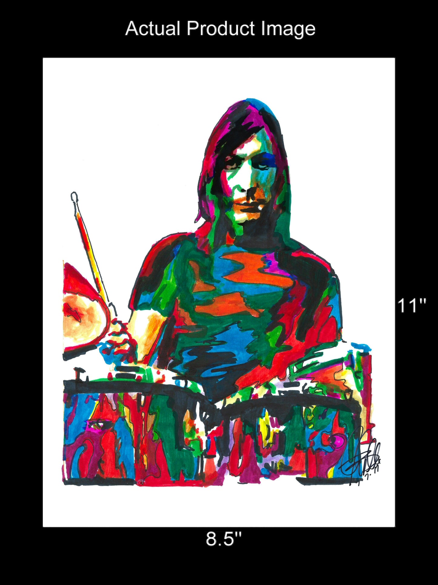 Charlie Watts Drummer Rock Music Poster Print Wall Art 8.5x11